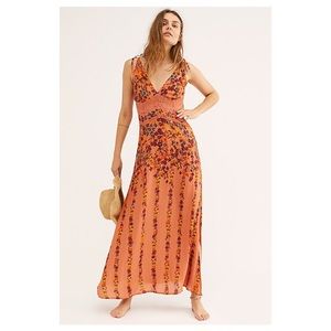 Sold - Free People Claire Printed Maxi Slip Dress